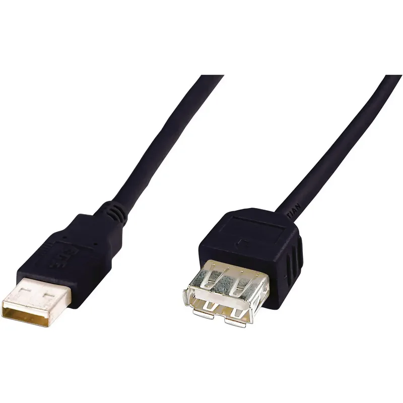 Digitus AK-300202-030-S USB-förlängningskabel USB 2.0, 3 m, USB-A, svart