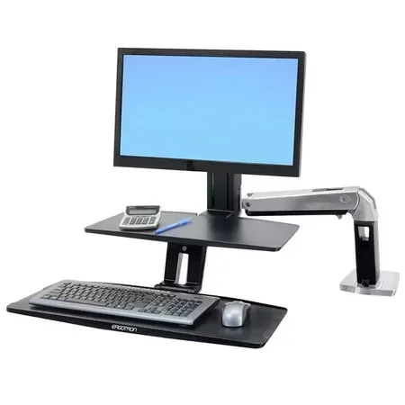 Ergotron WorkFit-A Single HD Workstation With Suspended Keyboard