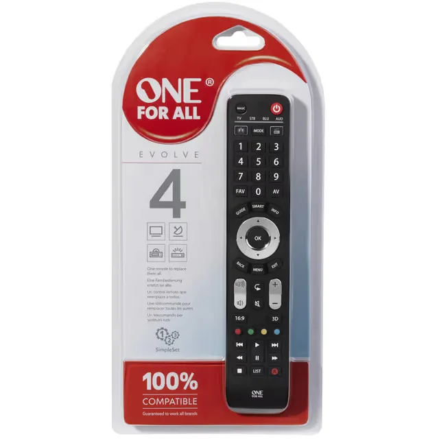 One For All Evolve 4-fjernbetjening