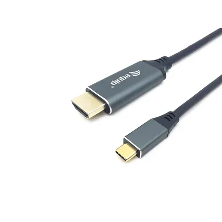 Equip 133416 videokabel adapter 2 m, USB-C till HDMI, grå och svart