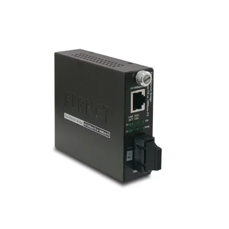 PLANET FST-802 mediekonverterare 100 Mbit/s, 1310 nm, multimode, svart