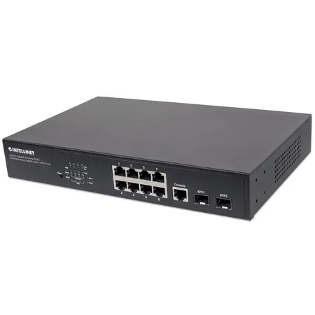 Intellinet 561167 nätverksswitch, hanterad, Gigabit PoE, 8 portar