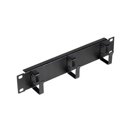 Equip 10" kabelgenomföring med ringinsats, 1U svart