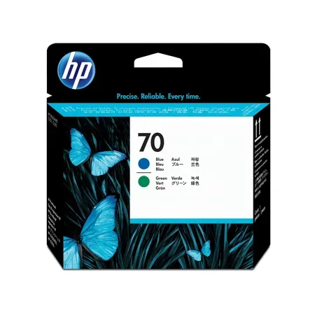 HP 70 skrivhuvud blå och grön C9408A