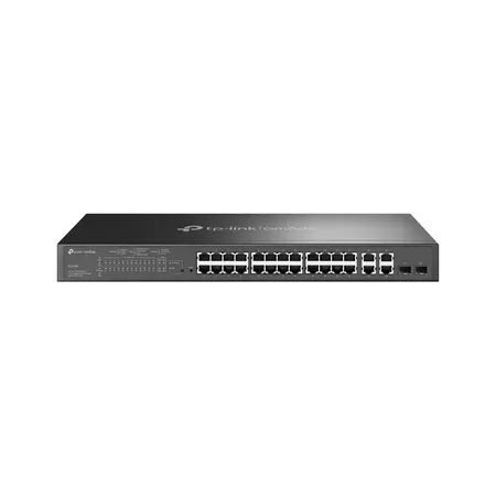 TP-Link JetStream 24-portars 10/100 Mbit/s + 4-portars Gigabit smart switch med 24-portars PoE+
