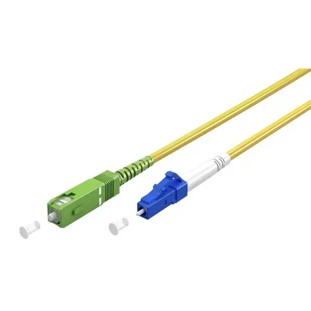 Goobay 59652 fiberoptisk kabel SC till LC, 10 m, OS2, gul