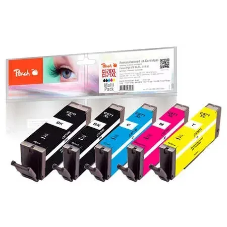 Peach bläckpatron Canon PGI-570XL/CLI-571XL MultiPack, 5-pack