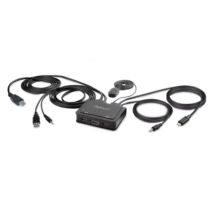 StarTech.com C2-H46-UAC-CBL-KVM 2-portars hybrid USB-C HDMI KVM-switch, 4K 60 Hz