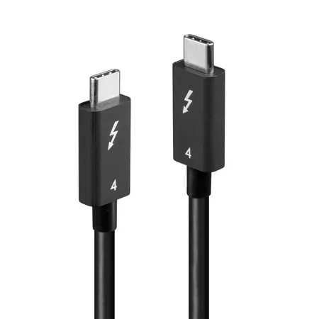 Lindy 31120 Thunderbolt-kabel, 1 m, 40 Gbit/s, svart