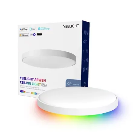 Yeelight rund ytmonterad smart lampa, vit