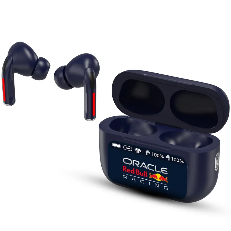 Trådlösa in-ear-hörlurar, TWS ANC ENC, LED-display, blå