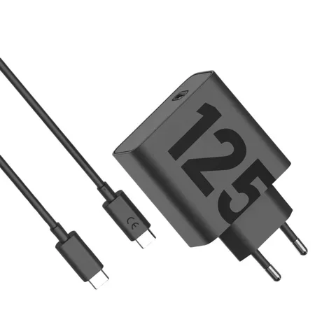 Motorola Wall Charger TurboPower 125W GaN USB-A w/ 1m USB-C Black