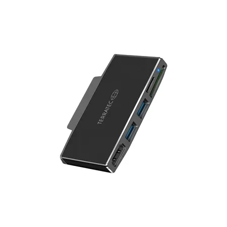 Terratec CONNECT Go1 hubb med kortläsare, svart