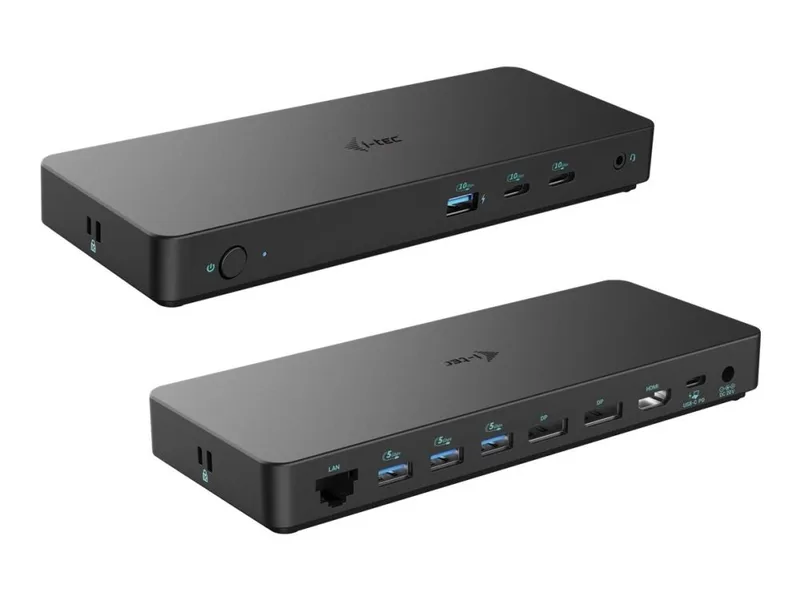 i-Tec dockningsstation USB-C/Thunderbolt, HDMI, 2 x DP, 1GbE, 100 W