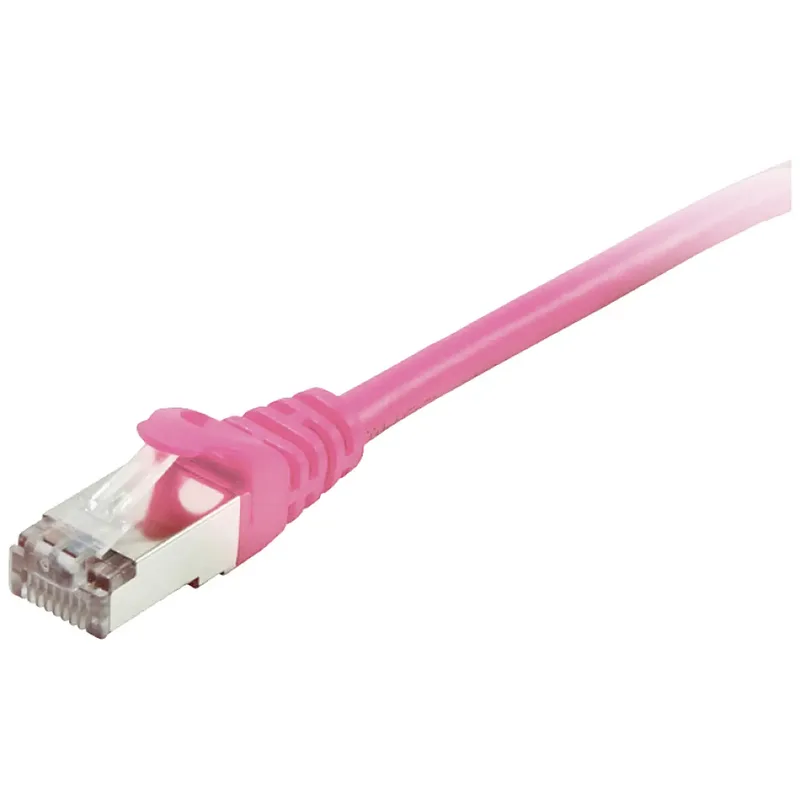 Equip 605585 RJ45 Nätverkkabel, Patchkabel CAT 6 S/FTP 7.50 m Rosa guldpläterad kontakt 1 st