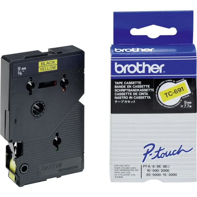 Brother - Svart, gul - Rulle