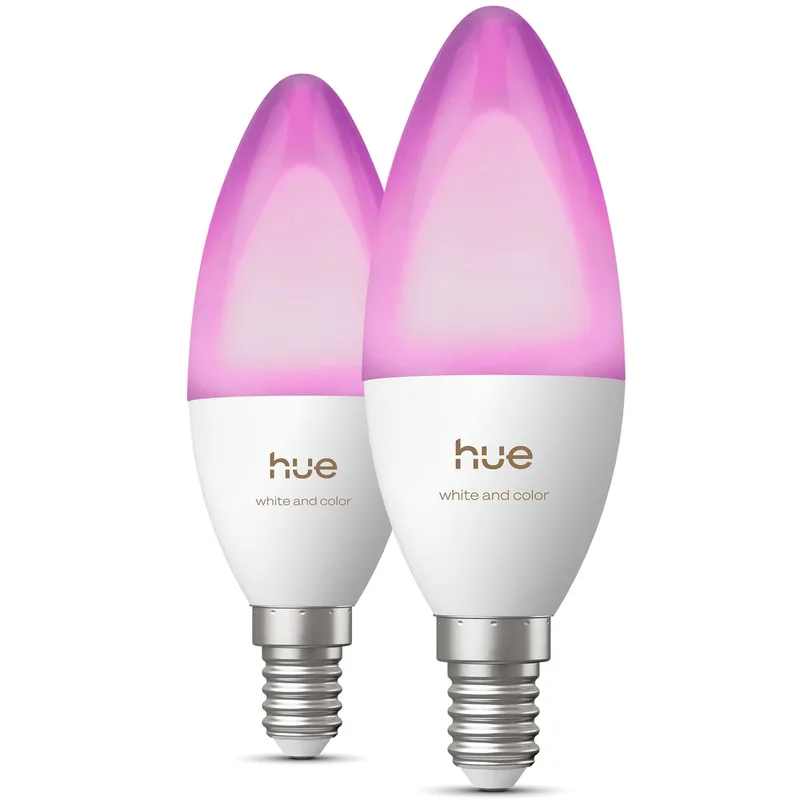 Philips Hue White Color Ambiance E14 Kron 2-pack