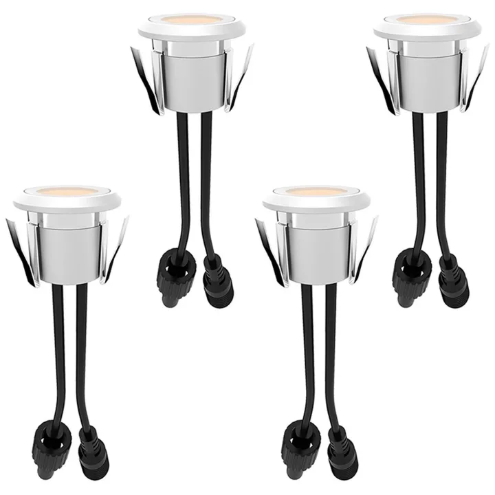 Llitt Allan Decklight kit 4-pack inkl strömadapter 12V 3000K 10lm IP67