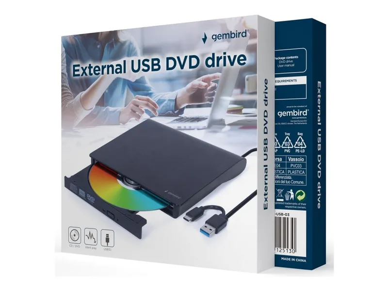 Gembird - Diskenhet - DVD±RW (±R DL) / DVD-RAM