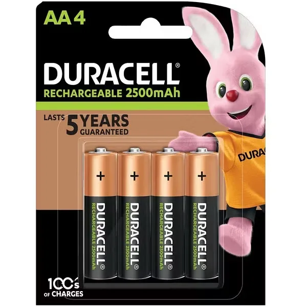 Duracell PreCharged HR06 Laddbart batteri AA (R6) NiMH 2500 mAh 1.2 V 4 st