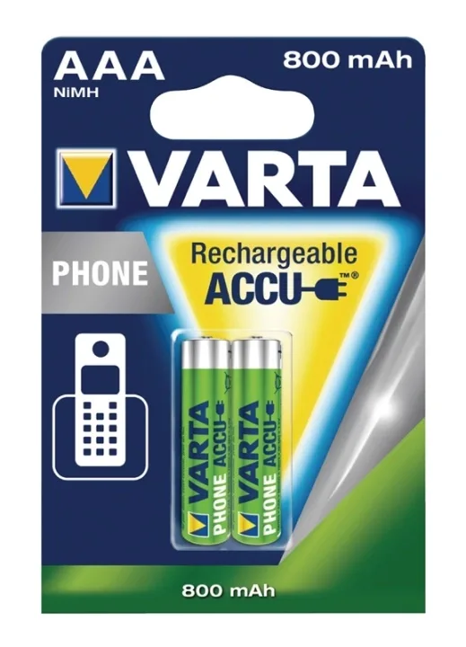 Varta RECH.AC.Phone AAA800mAh BLI2 Laddbart batteri AAA (R03) NiMH 800 mAh 1.2 V 2 st
