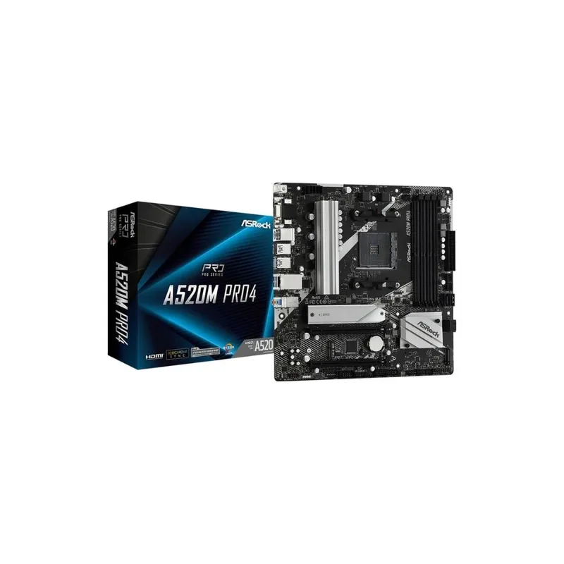 ASRock A520M Pro4 moderkort, Micro-ATX