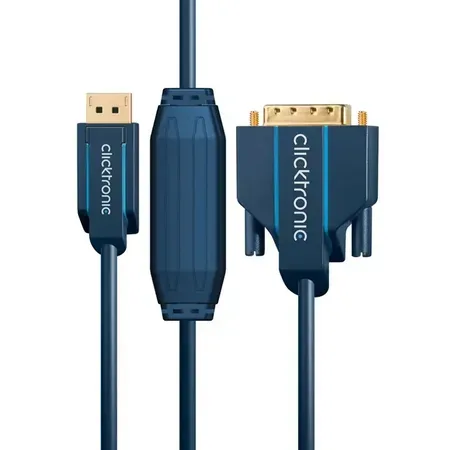 Clicktronic DisplayPort till DVI-adapterkabel, 1 m
