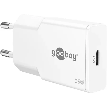 Goobay USB-C PD GaN-snabbladdare, slim, 25 W