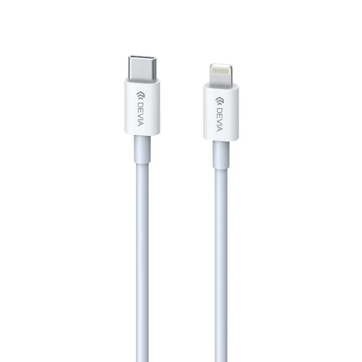 Devia Smart EC146 PD-kabel USB-C till Lightning 1 m, vit