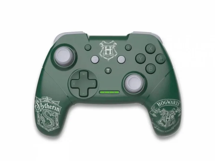Trade Invaders Harry Potter trådlös handkontroll grön för Switch med 1M kabel