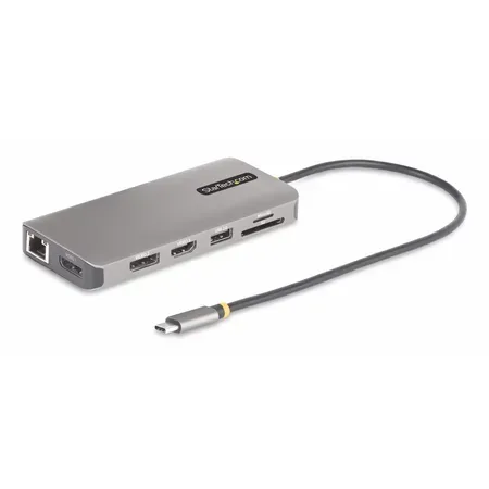 StarTech USB-C-multiportadapter för tre skärmar, HDMI, DP och kortläsare