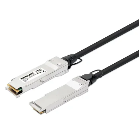 Intellinet 508537 InfiniBand- och fiberoptisk kabel 3 m QSFP+ svart, silver