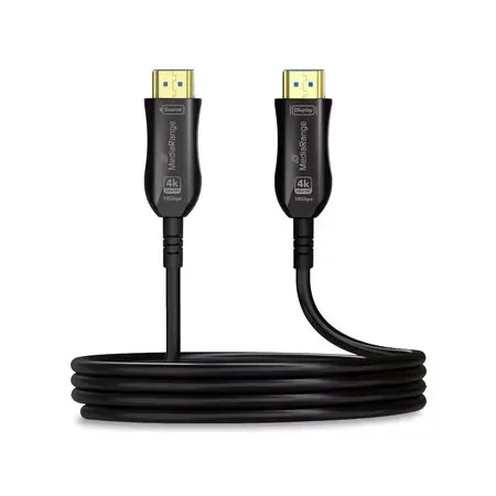 MediaRange HDMI-kabel med Ethernet, AOC, 18 Gbit/s, 20 m