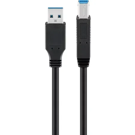 wentronic USB 3.2 Gen 1-kabel, USB typ A till USB typ B