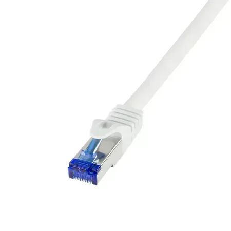 LogiLink C6A031S RJ45 Nätverkkabel, Patchkabel CAT 6A S/FTP 1.00 m Vit 1 st