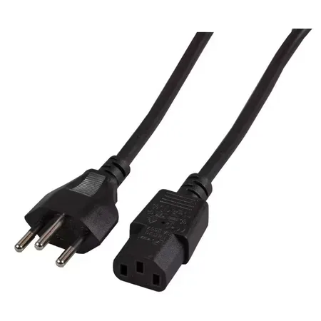 EFB Elektronik EK537.2V3 el-ledning T12 till C13, svart, 2 m