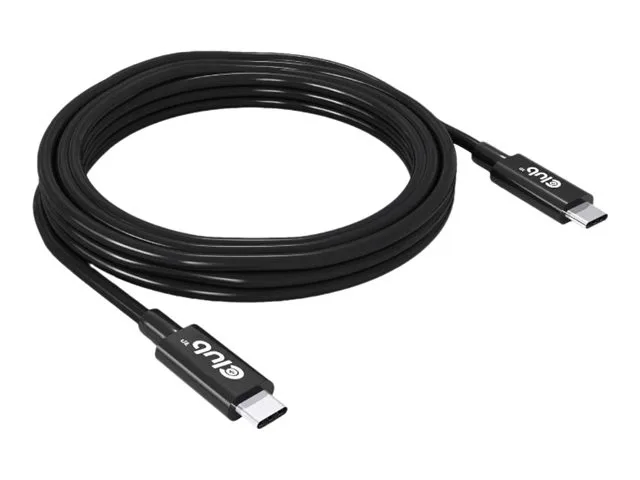 Club 3D USB4 Gen3x2 USB Type-C-kabel, 3 m, svart