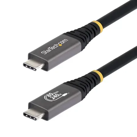 StarTech.com CC150CM80GUSB4CABLE USB-kabel USB4 Gen 4x2 1,5 m USB C Sort