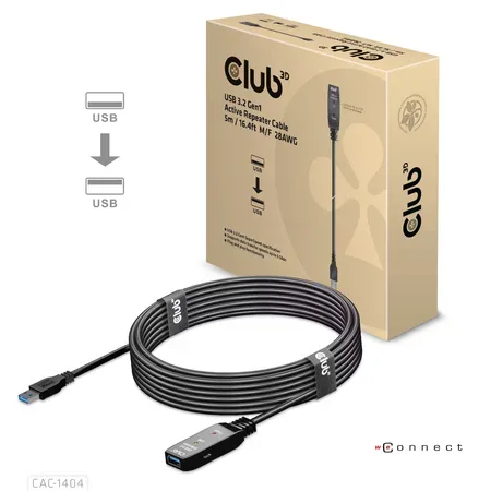 Club 3D - USB-förlängningskabel - USB typ A till USB typ A