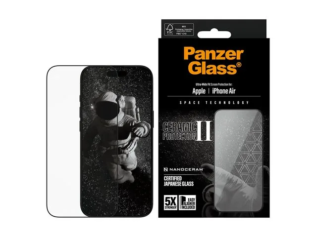PanzerGlass - Ceramic II Screen Protector - iPhone Air - UWF w. EasyAligner