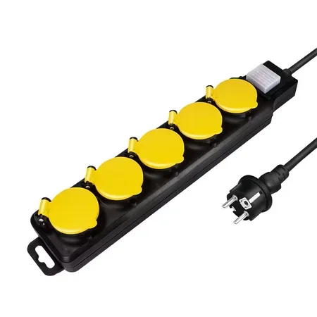 LogiLink LPS255 utomhusgrenuttag, 5 uttag, 1,5 m, IP44