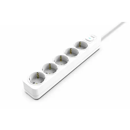 INCA grenuttag IPW-44GB, 5 uttag, LED-indikator, vit, 1,5 m