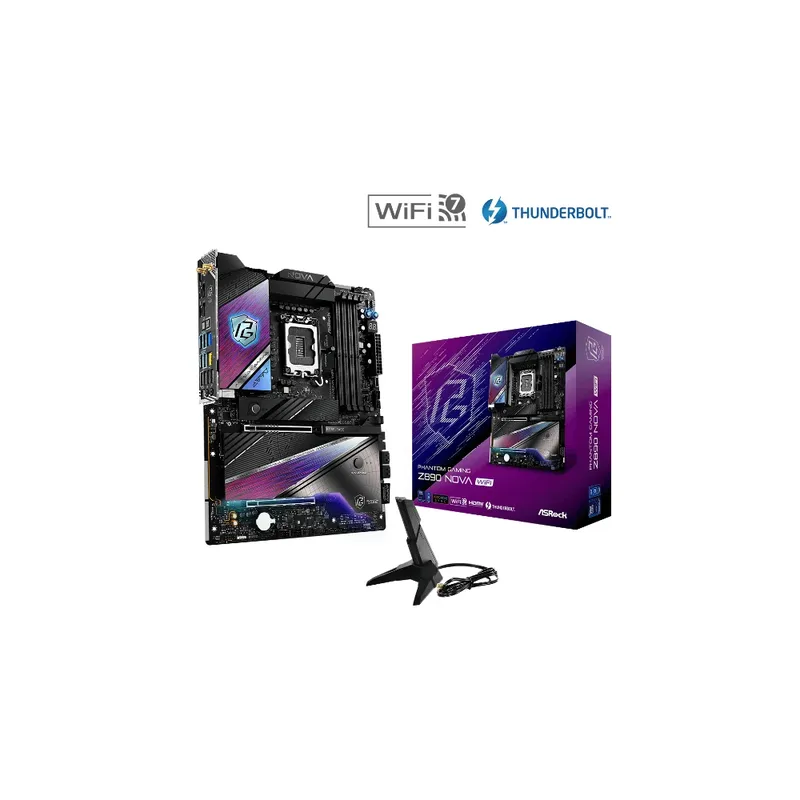 ASRock Phantom Gaming Z890 NOVA WIFI moderkort, ATX, LGA1851