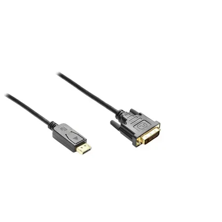 Alcasa DP DVI-D till DisplayPort-kabel 5 m svart