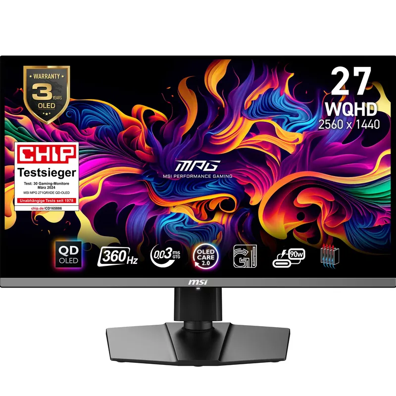 MSI MPG 271QRXDE QD-OLED 26.5" 2560 x 1440 pixlar Wide Quad HD Gamingskärm