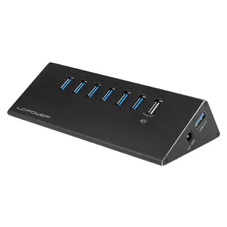 LC-Power LC-HUB-ALU-2B-7 USB-hubb, 6 portar, USB 3.2 Gen 1