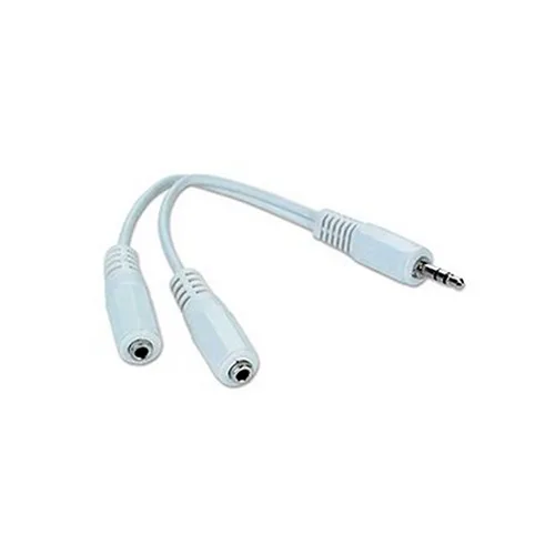 Iggual ljudadapter 2x 3,5 mm hane till 3,5 mm hona