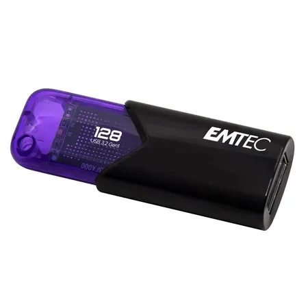 Emtec Click Easy USB-minne 128 GB USB Type-A 3.2 Gen 1 (3.1 Gen 1) svart, violett