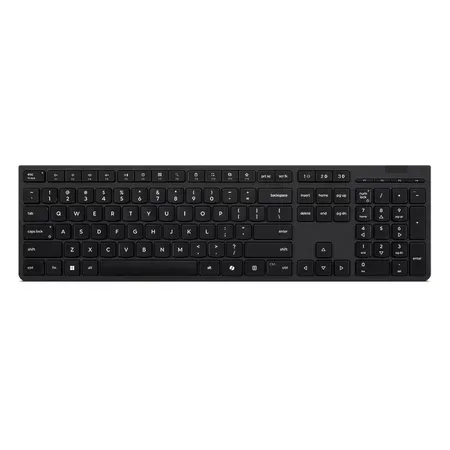 Lenovo 4Y41R64540 trådlöst tangentbord, RF och Bluetooth, amerikansk layout, svart