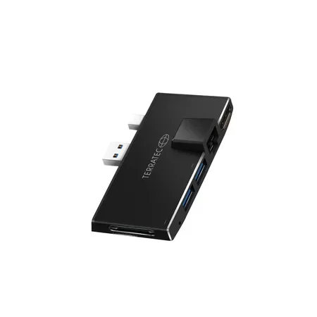 Terratec CONNECT Pro2 USB-hubb med HDMI och LAN, svart